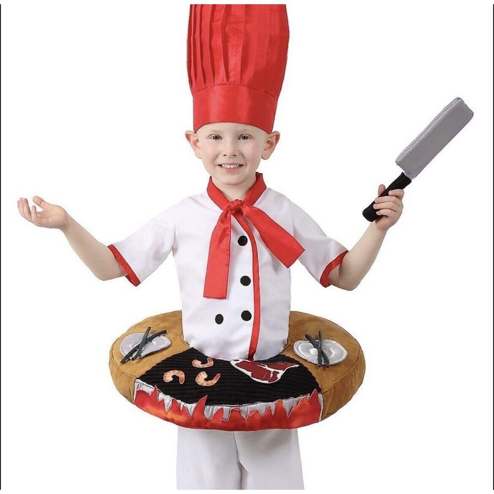 hibachi chef kids costume SIZE SMALL